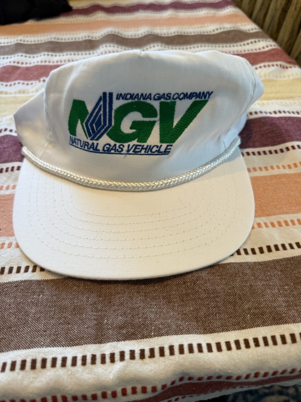 Indiana Gas Company NGV White Logo Rope Cap